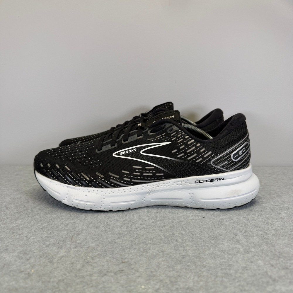 Brooks Glycerin 20 Womens Shoes Size 11 Black White Running Sneakers 1203691B059